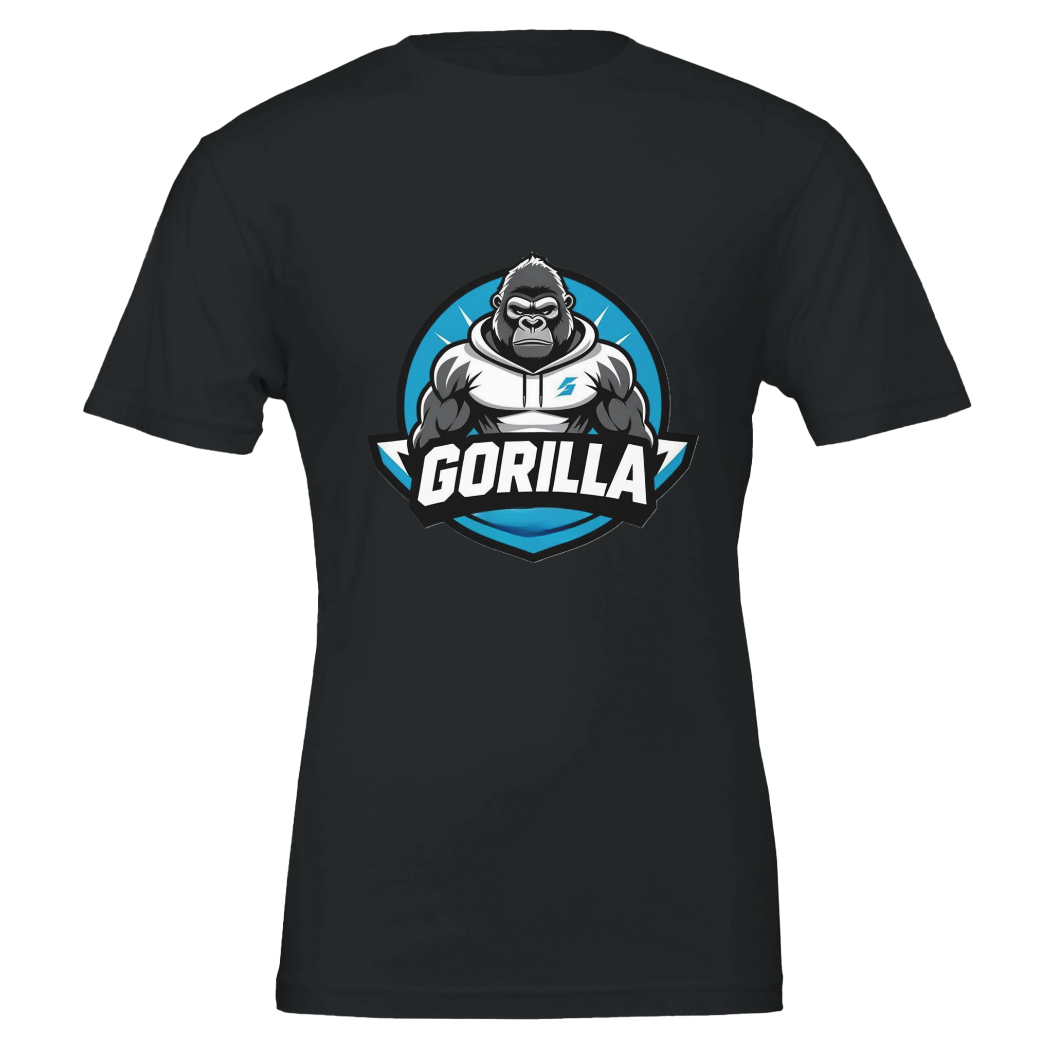 Gorilla Hoodie Premium Unisex Crewneck T-shirt | Bella + Canvas 3001 0b1e615a-3e10-4de1-82b0-8d5761dad3b3