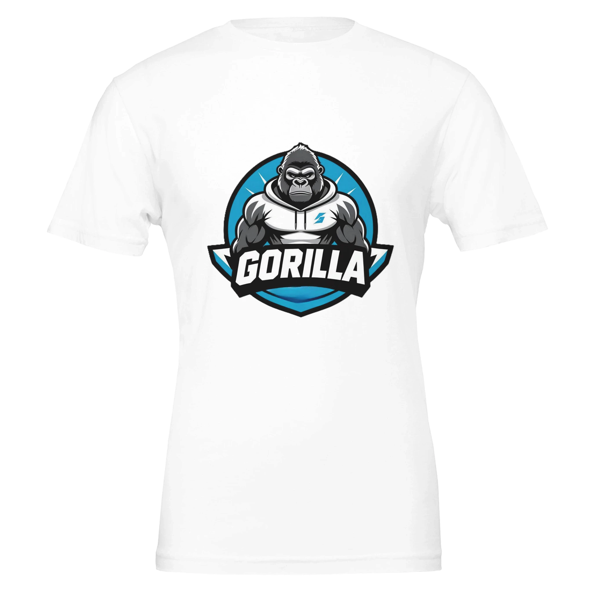 Gorilla Hoodie Premium Unisex Crewneck T-shirt | Bella + Canvas 3001 e74acdb6-ce5e-426b-84f2-d10582aca4d8
